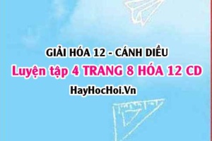 Giải luyện tập 4 trang 8 Hóa 12 Cánh Diều SGK